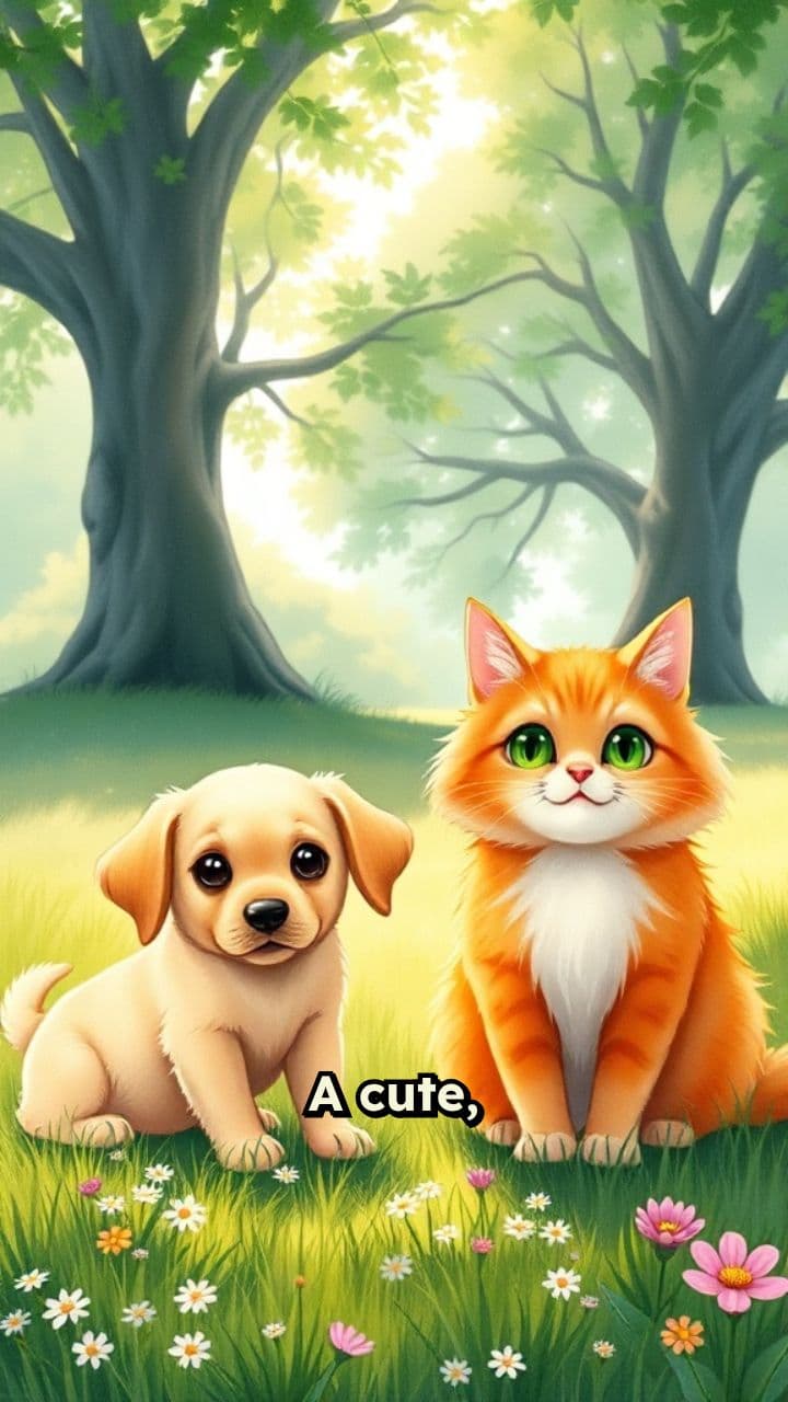 Puppy and Cat Park Playtime