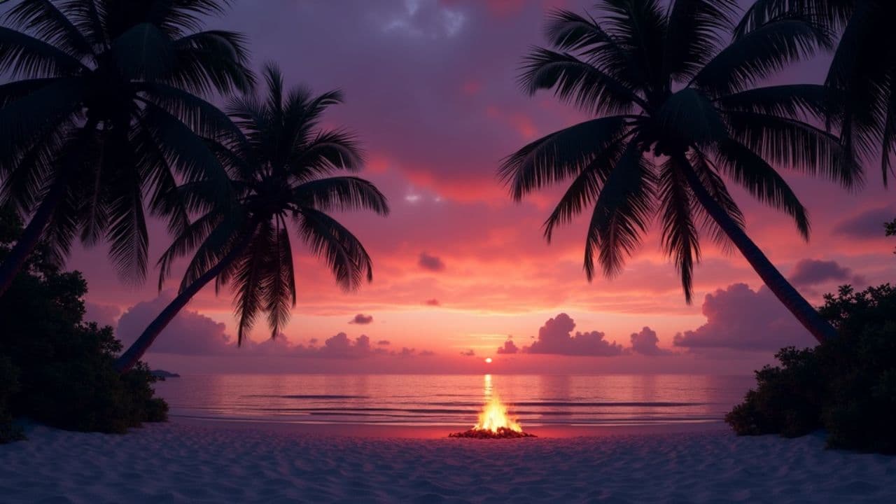 Sueño sensual en la playa tropical