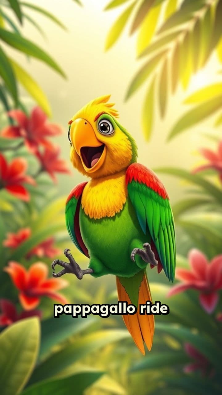 Pappagallo canta e balla nel Ghibli