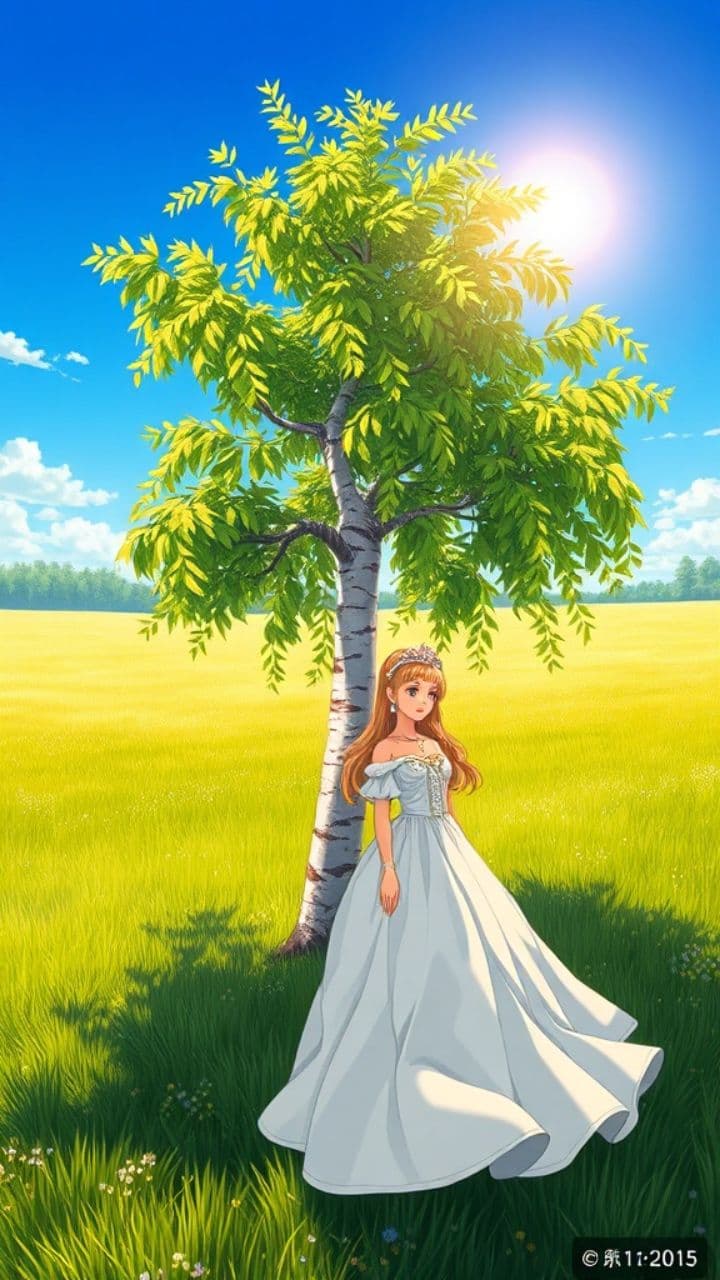 Березка в поле