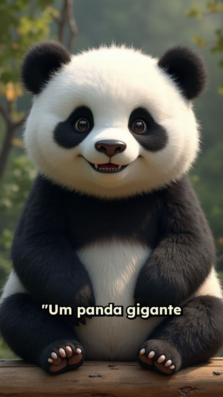 Panda Chef Fazendo Algodão Doce