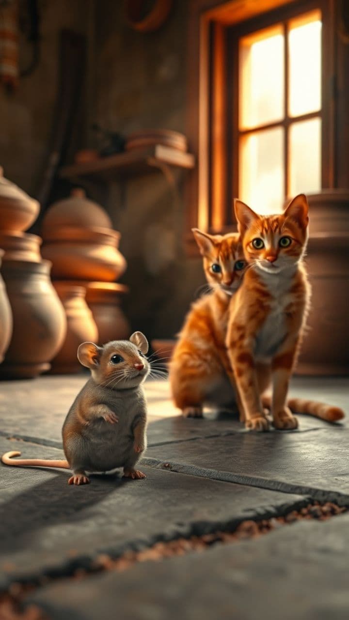 चालाक चूहा और बिल्ली की चाल