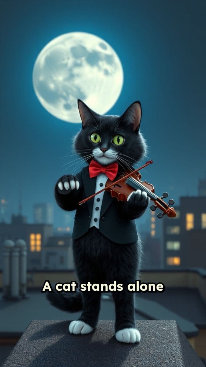 Moonlit Melodies: A Shark's Serenade