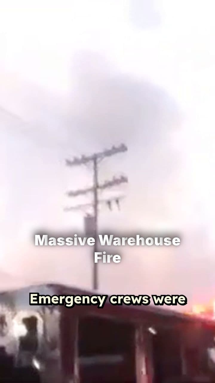 Emergency Crews Battle Massive Warehouse Fire