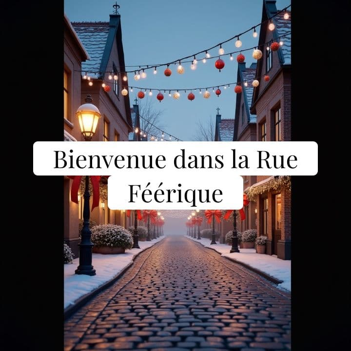 Saint Nicolas dans une rue féérique