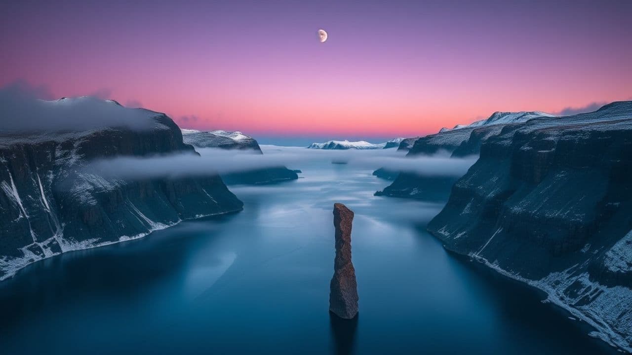 Rafninn yfir landi í dýrð