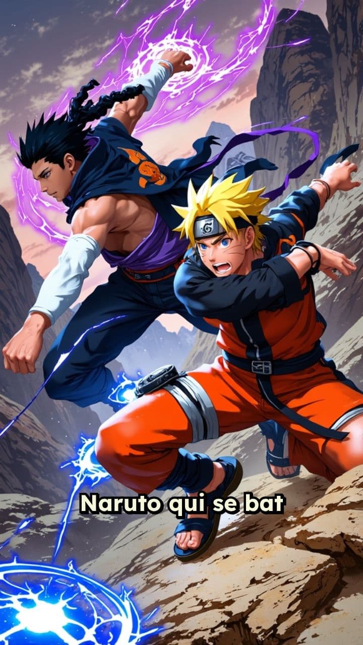 Combat entre Naruto et Sasuke