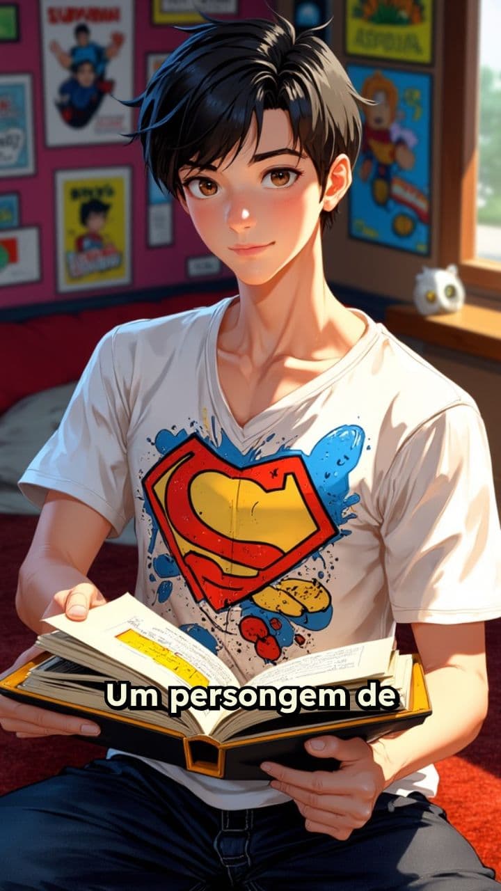 Herói Medieval Carismático de Cabelo Preto