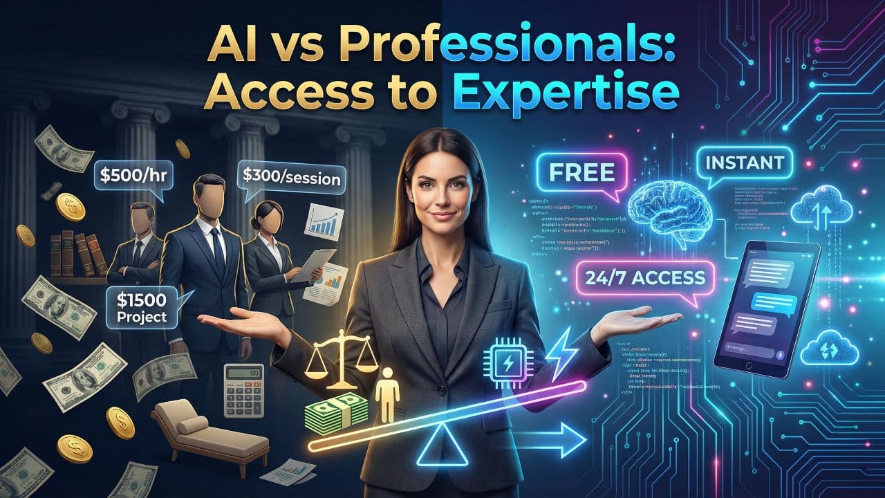 AI vs Professionals: Access to Expertise