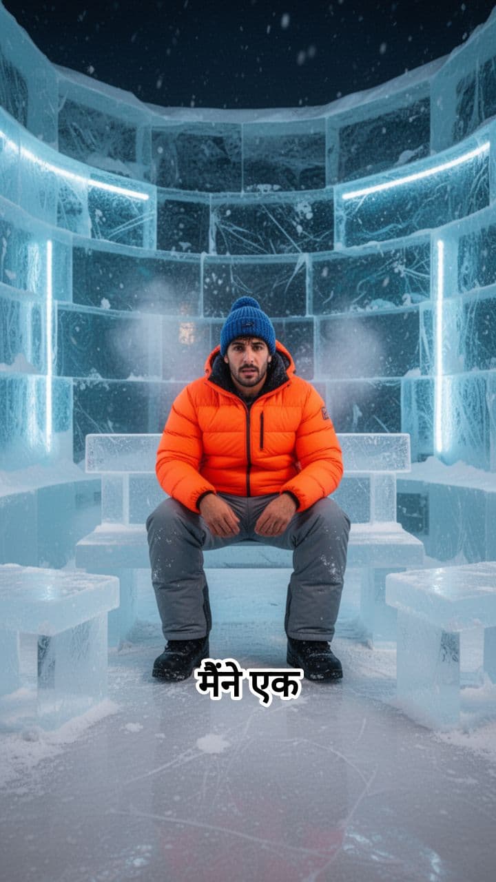 बर्फ के घर में 24 घंटे चुनौती