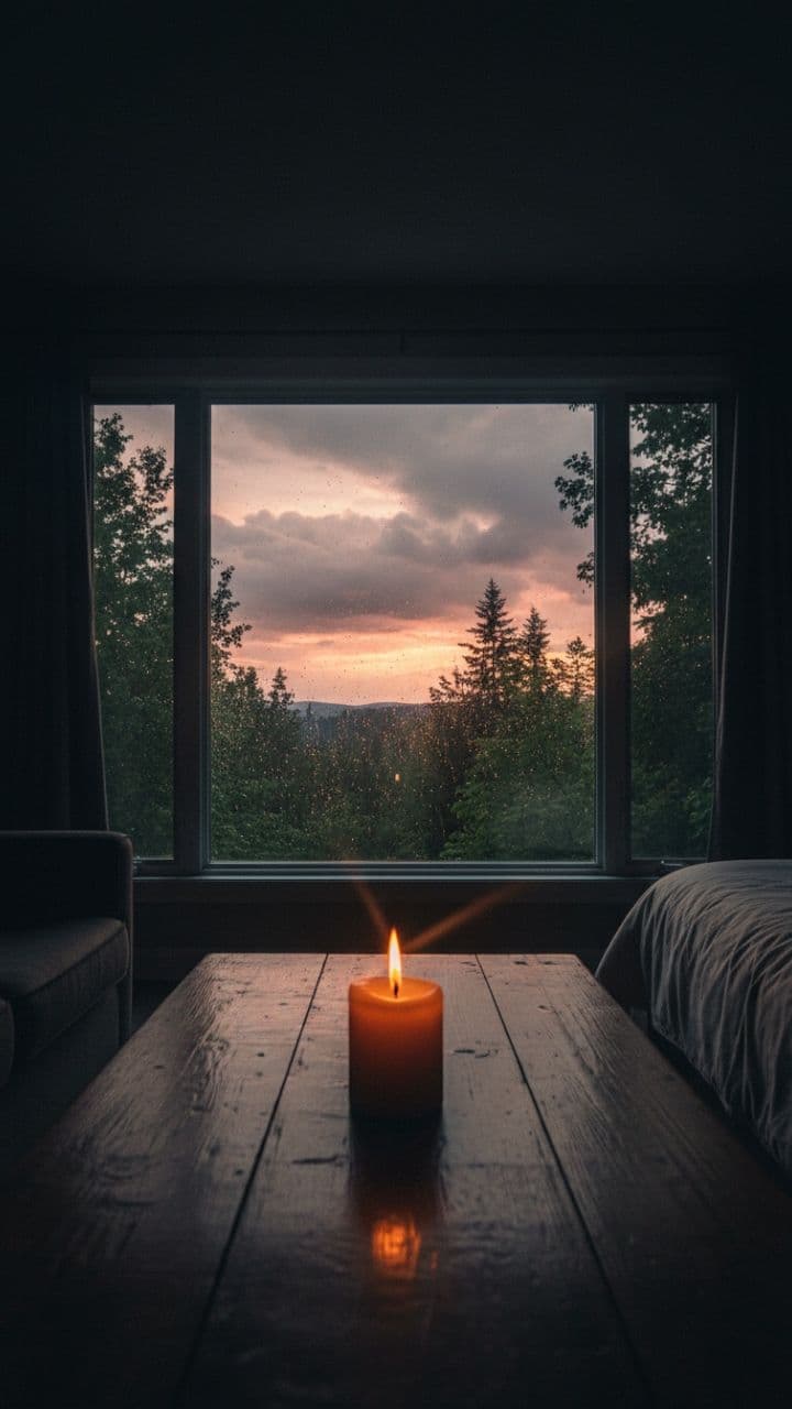 Rainy Sunset Solitude