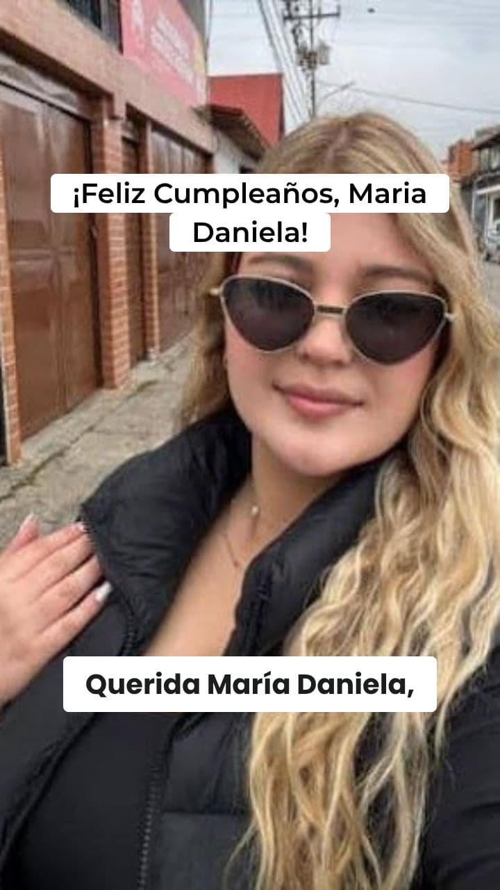 Carta de Cumpleaños Inspiradora para Maria Daniela