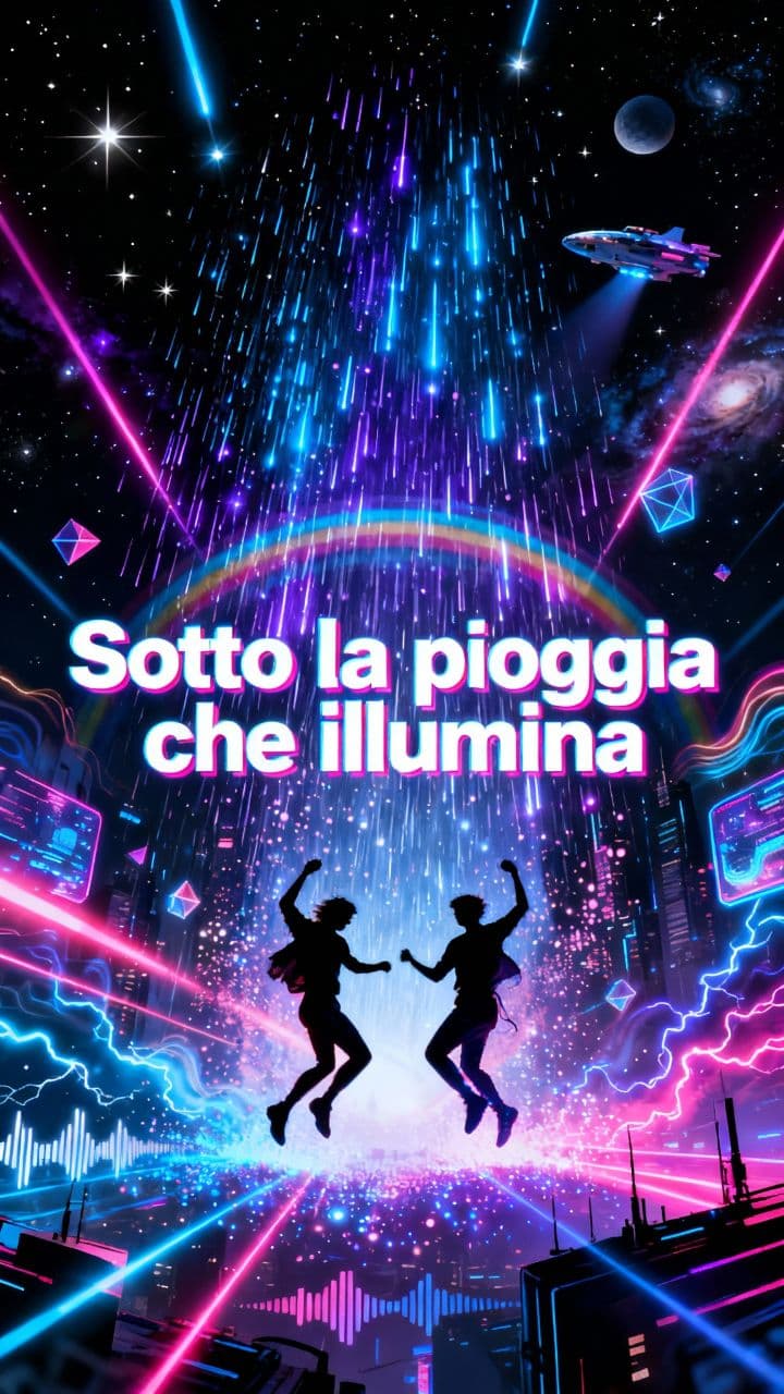 Sotto la pioggia che illumina