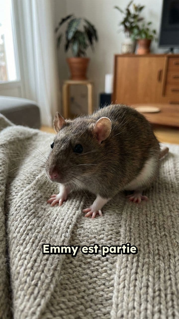 Adieu Emmy, ma petite rate chérie