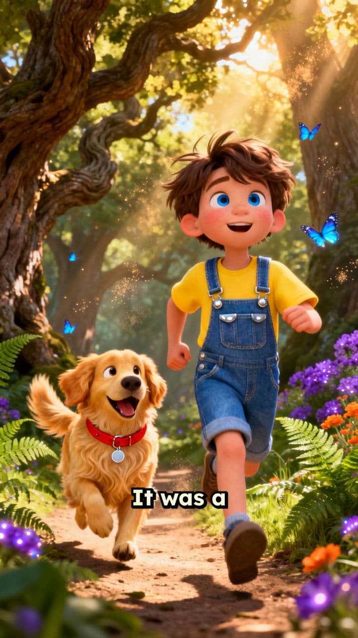 A Boy, A Dog, and the Shadow in the Woods