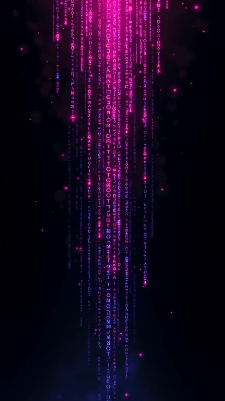 Abstract Glitch Art: Neon Cybernetic Frenzy