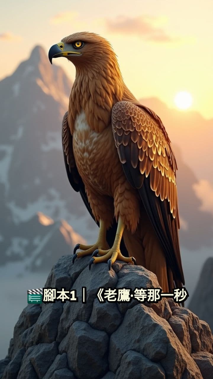 老鷹的瞬間展翅