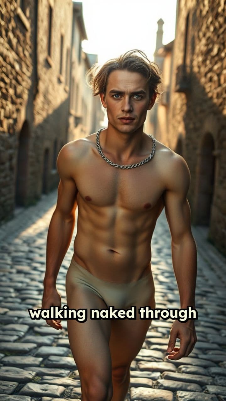 Naked in a Medieval Town