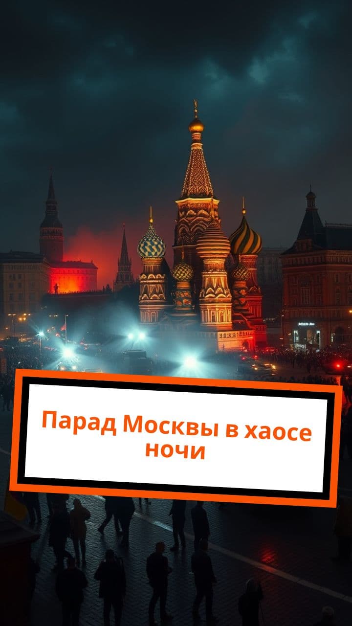 Парад Москвы в хаосе ночи