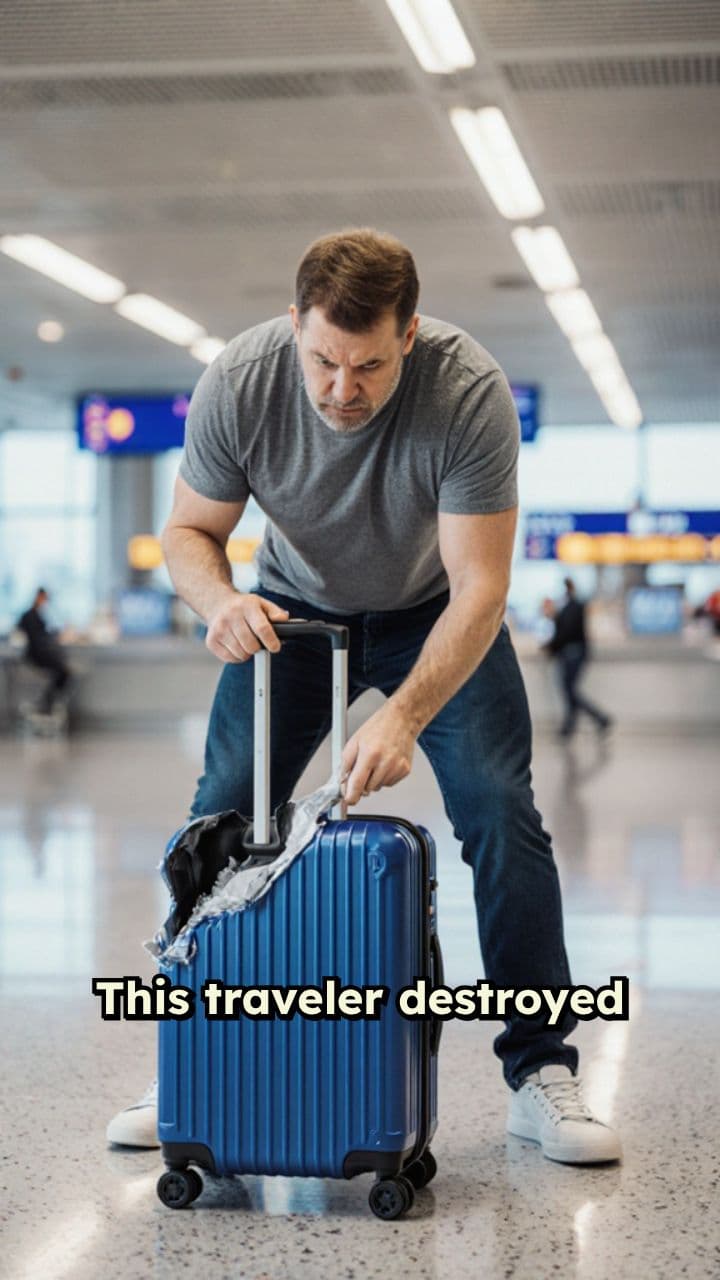 Traveler Destroys Luggage to Avoid Fee
