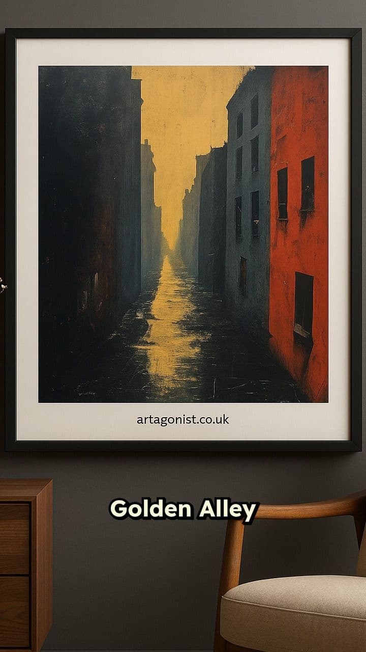 Golden Alley: A Dance of Light and Shadow