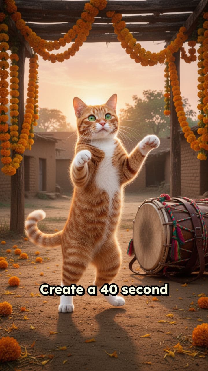 Cat Dancing to Tohar Raja Ji