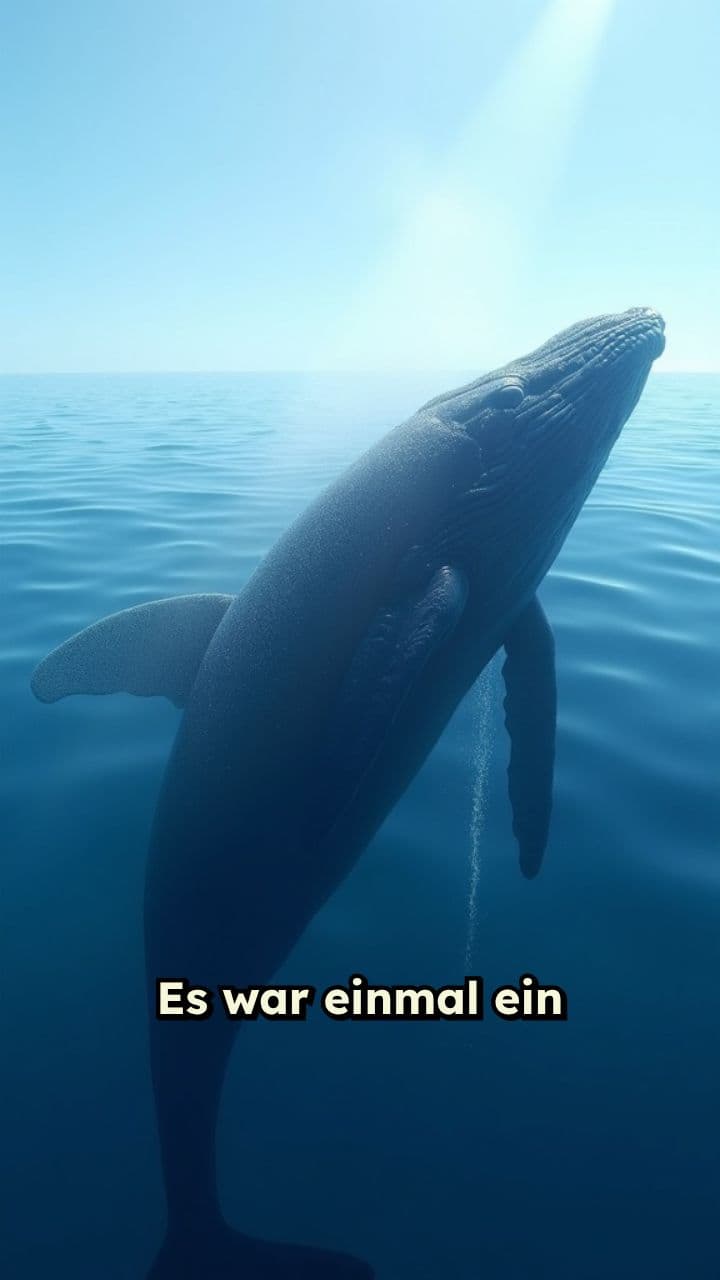 Der schwimmende Wal im Meer