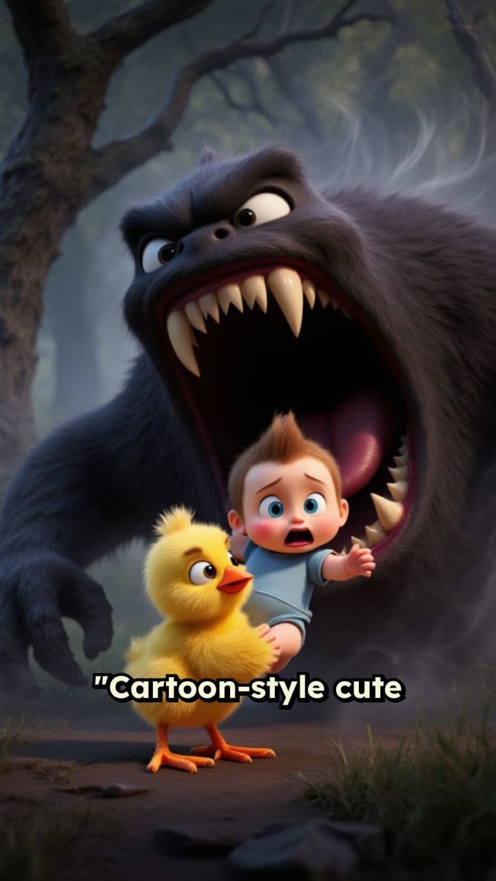 Brave Chick Rescues Baby from Darkness