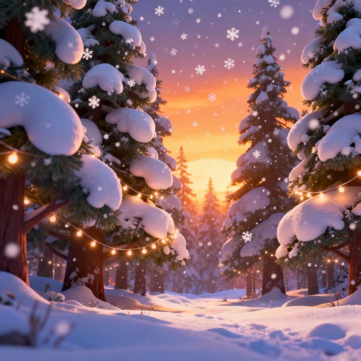 Winter Forest at Dusk