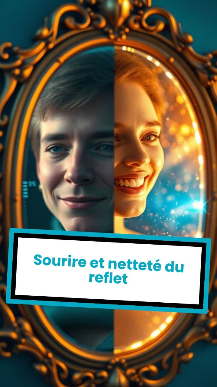 Sourire et netteté du reflet