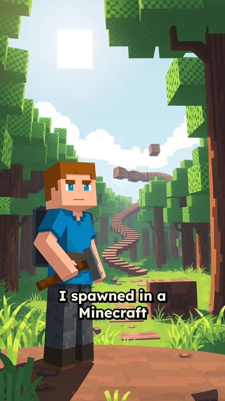 Parkour Challenge in the Minecraft Forest