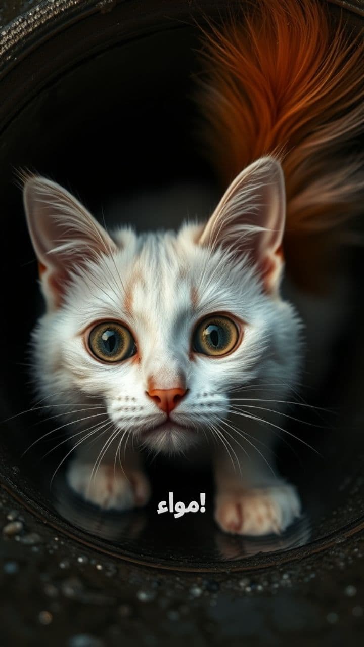 القطة في البلاعة