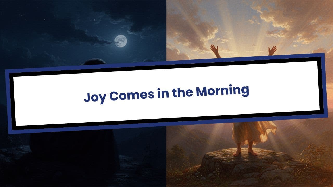 Psalm 30: 1-5 Joy Comes in the Morning