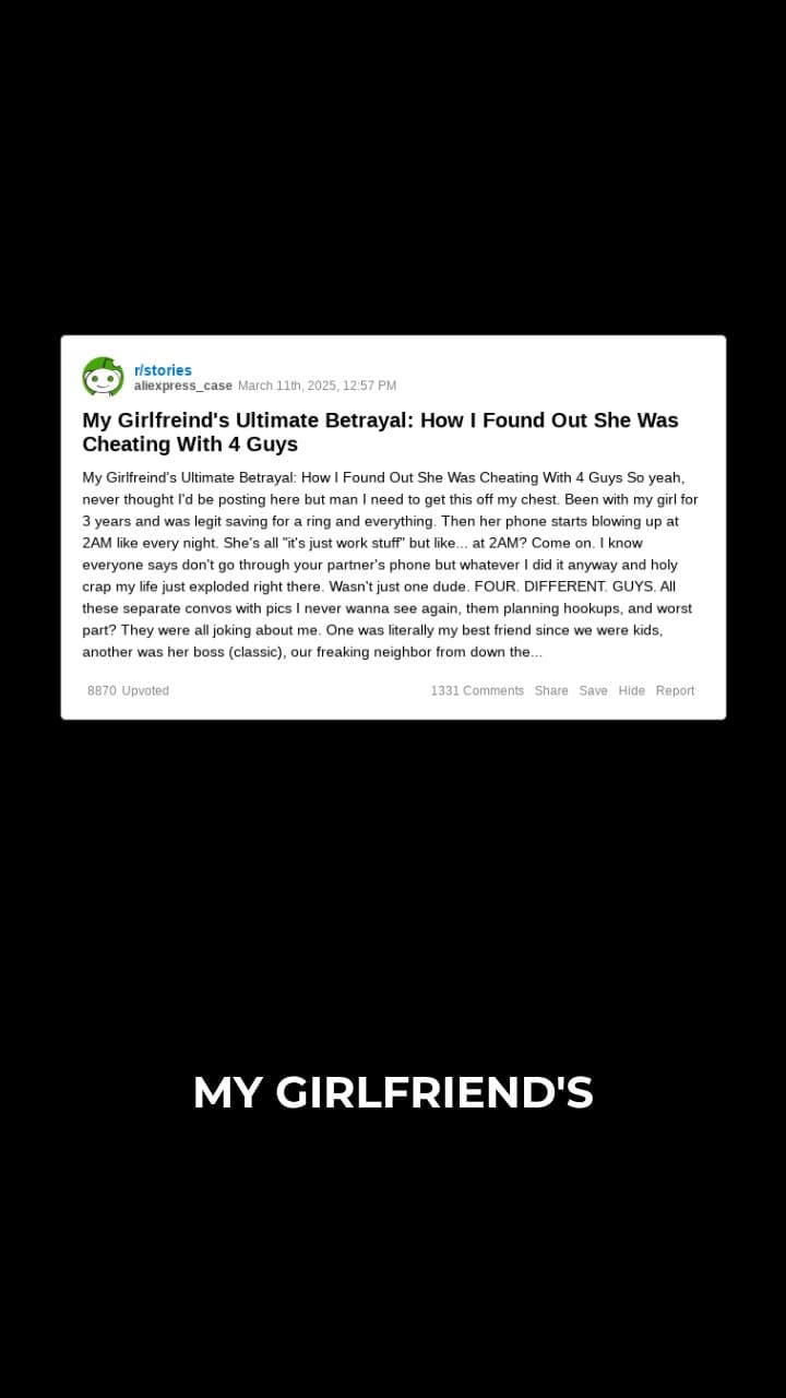 She Cheated With Four Guys