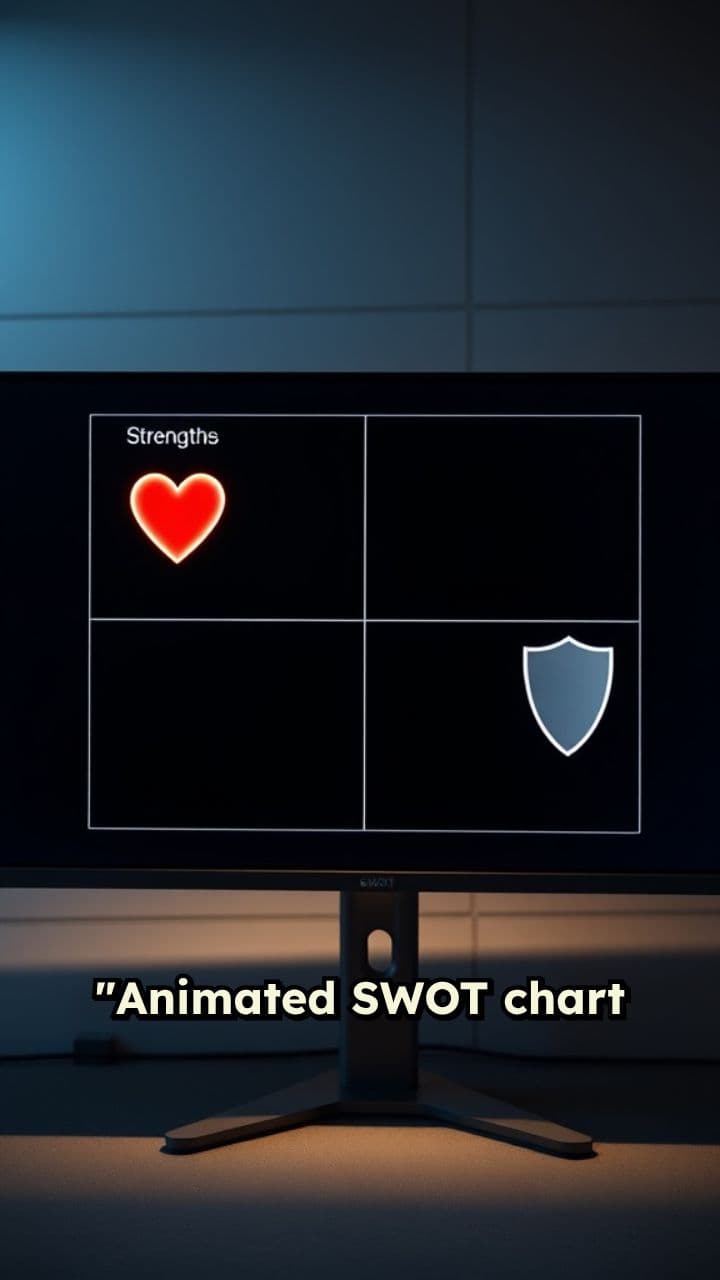 Animated SWOT Analysis with Icons