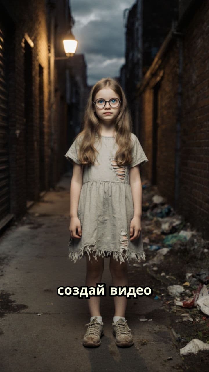 Девочка на мусорном баке с бомжом