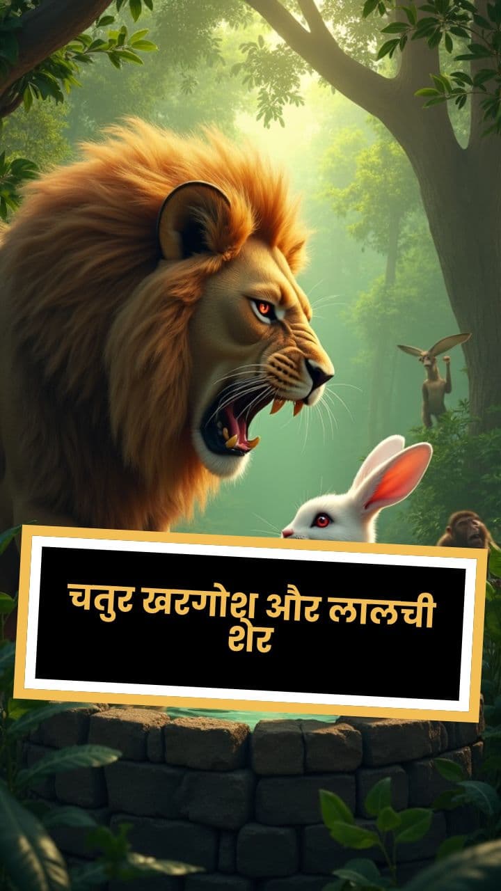 चतुर खरगोश और लालची शेर