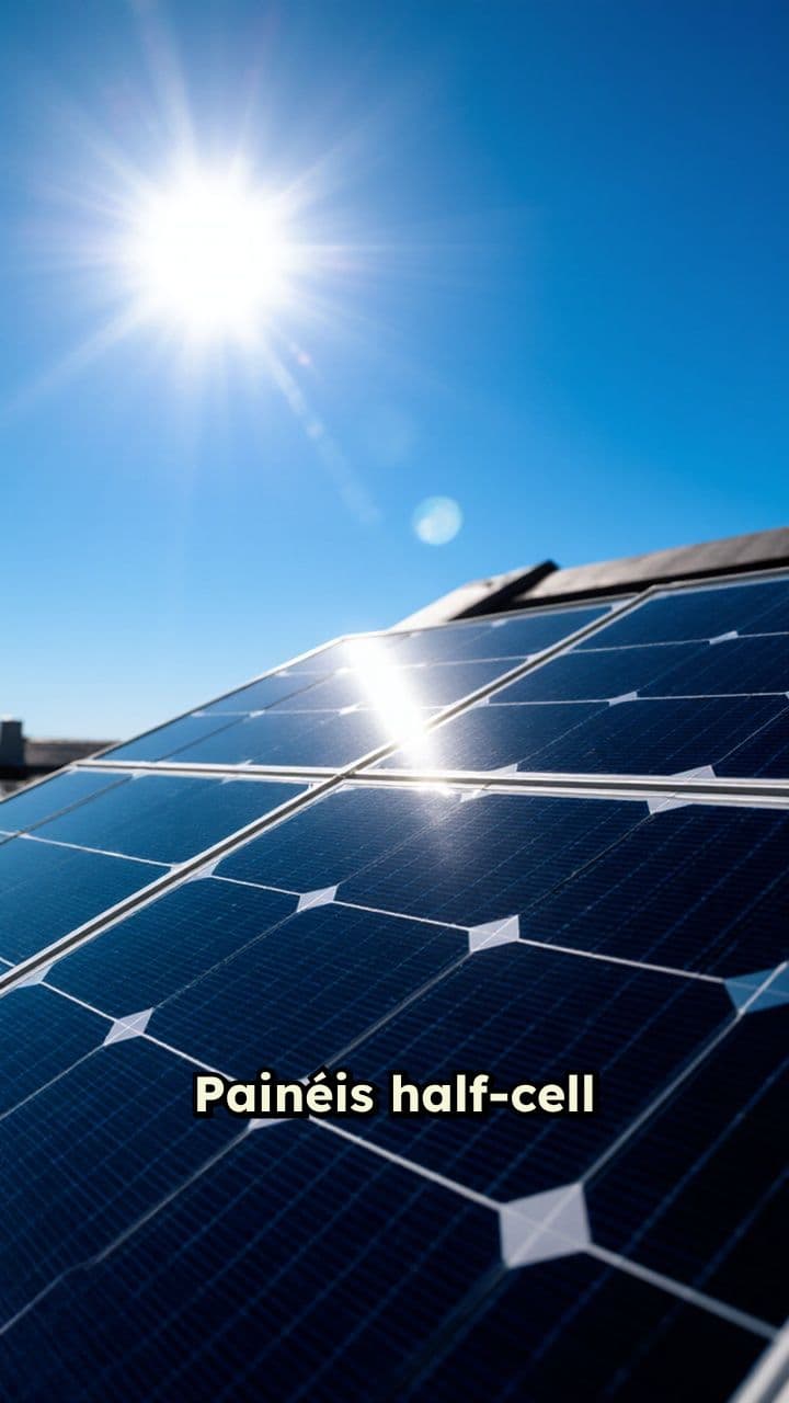 Maior eficiência com painéis half-cell