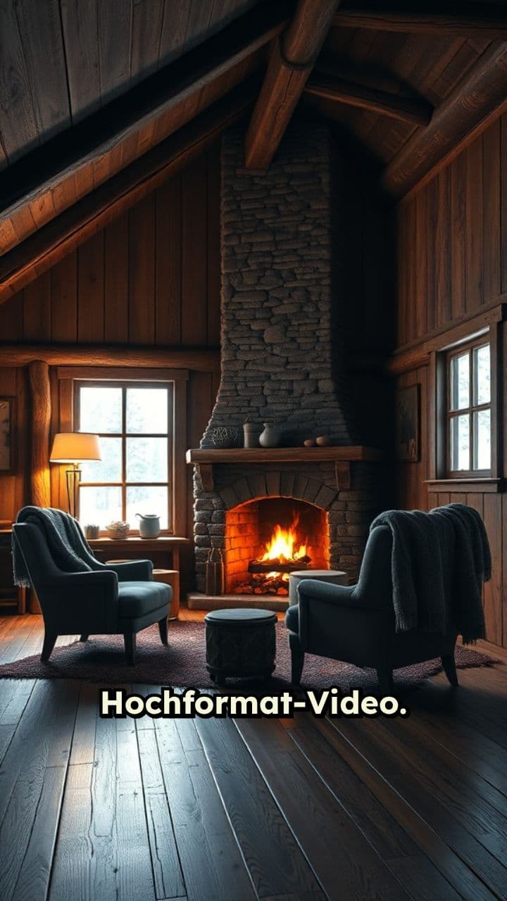 Wintermorgen in der Berghütte