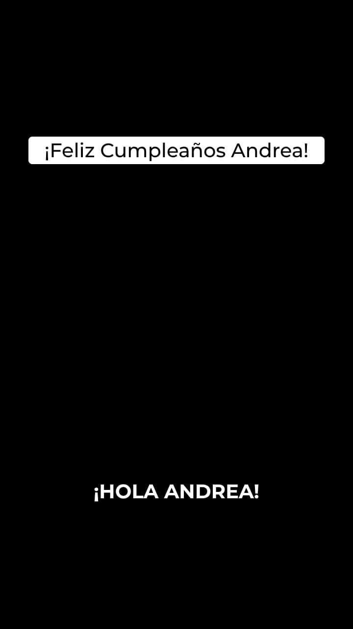 Feliz Cumpleaños Andrea