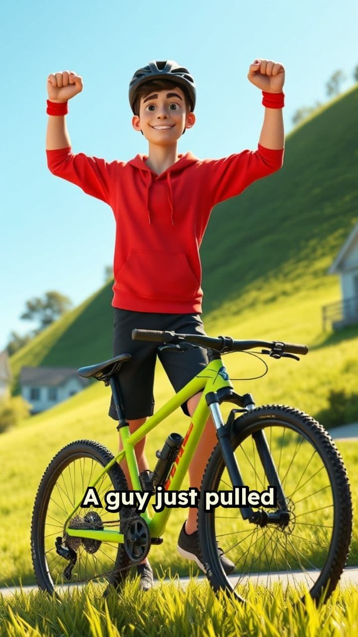 Neighborhood Hill Backflip Bike Stunt