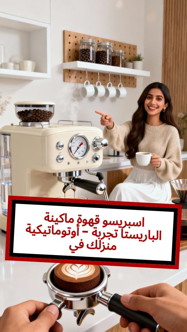 ماكينة قهوة اسبريسو أوتوماتيكية - تجربة الباريستا في منزلك