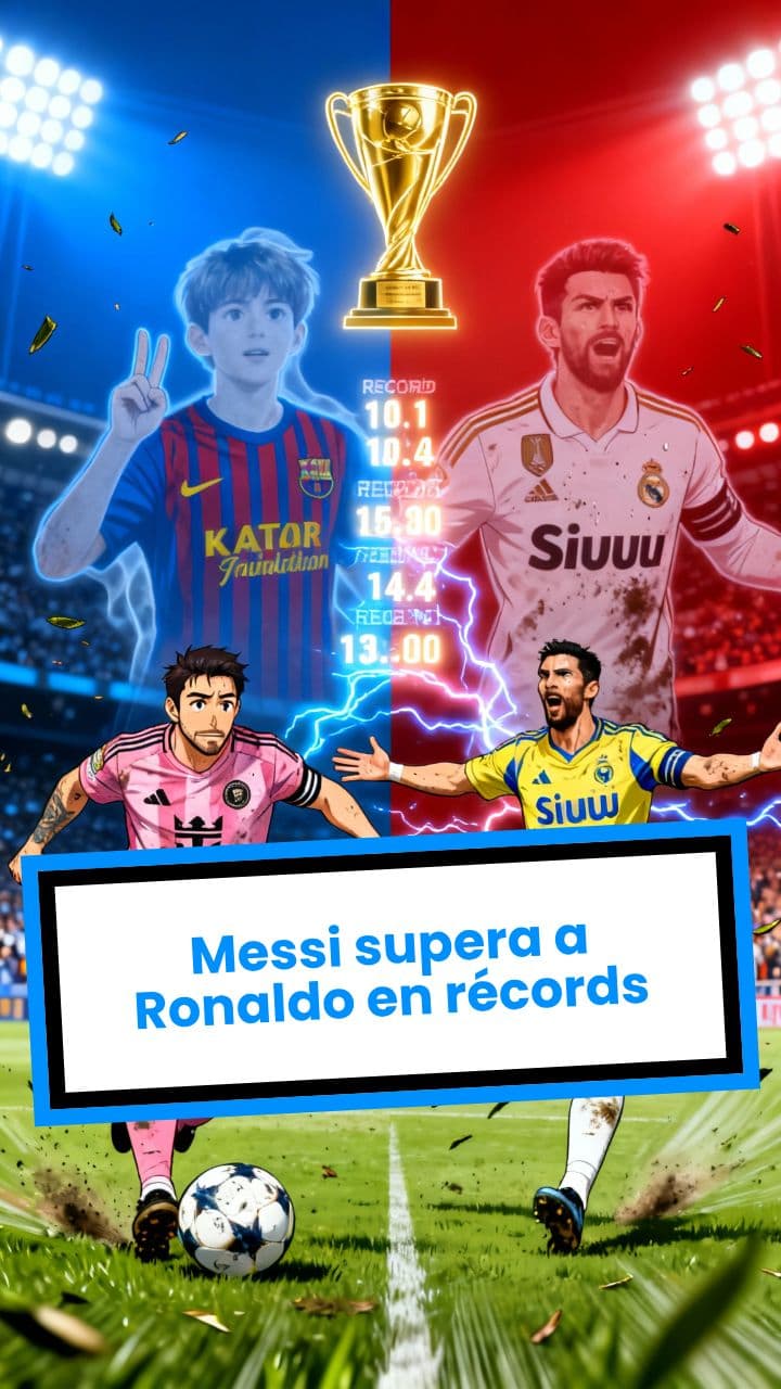 Messi supera a Ronaldo en récords