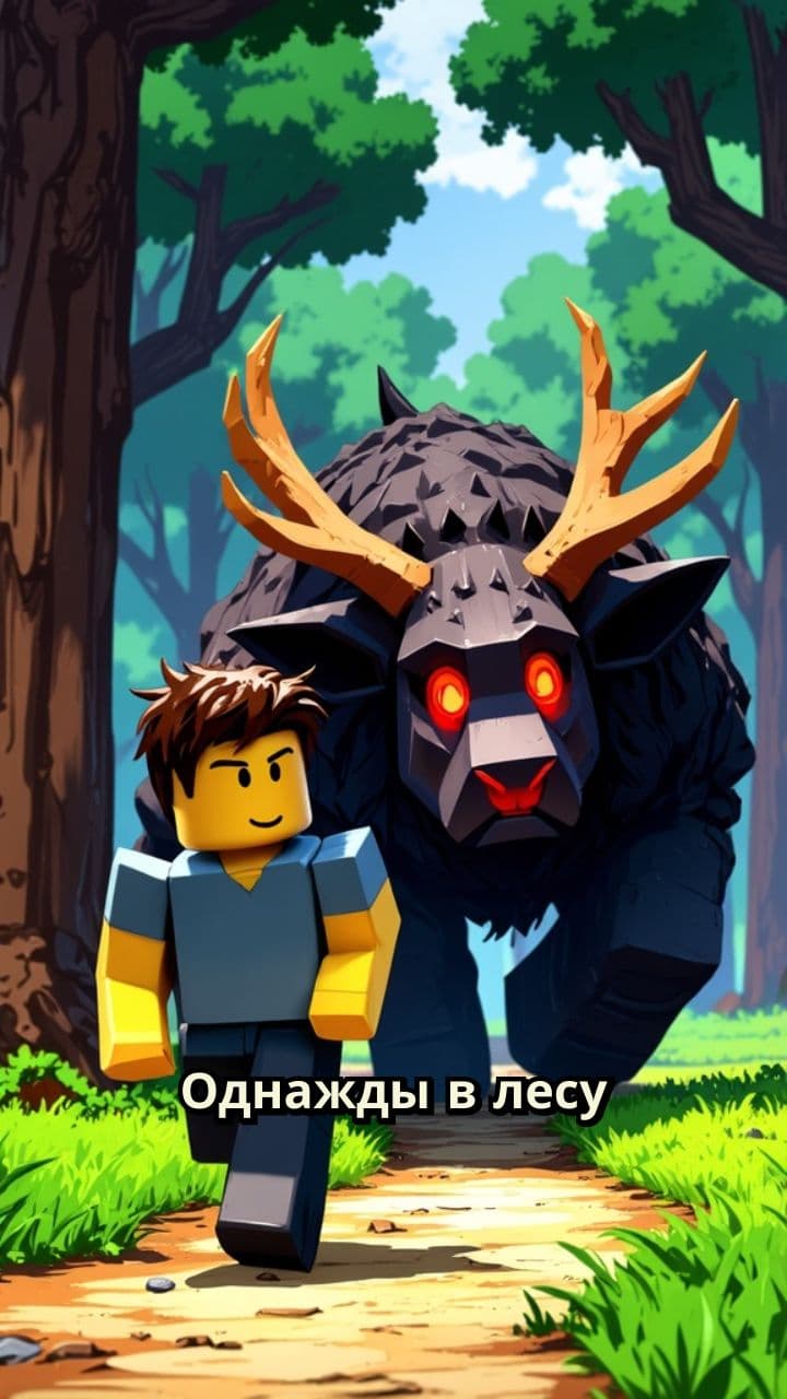 Встреча с чудищем в лесу