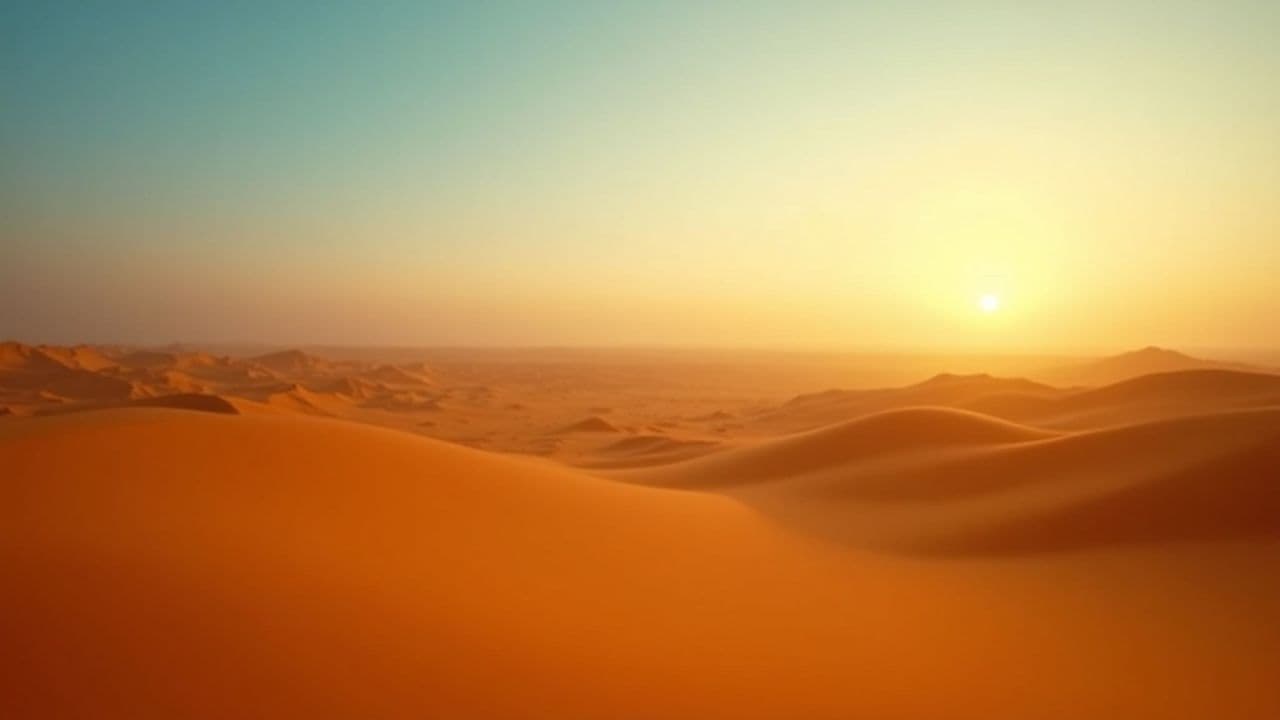 Golden Dawn in the Sahara Desert
