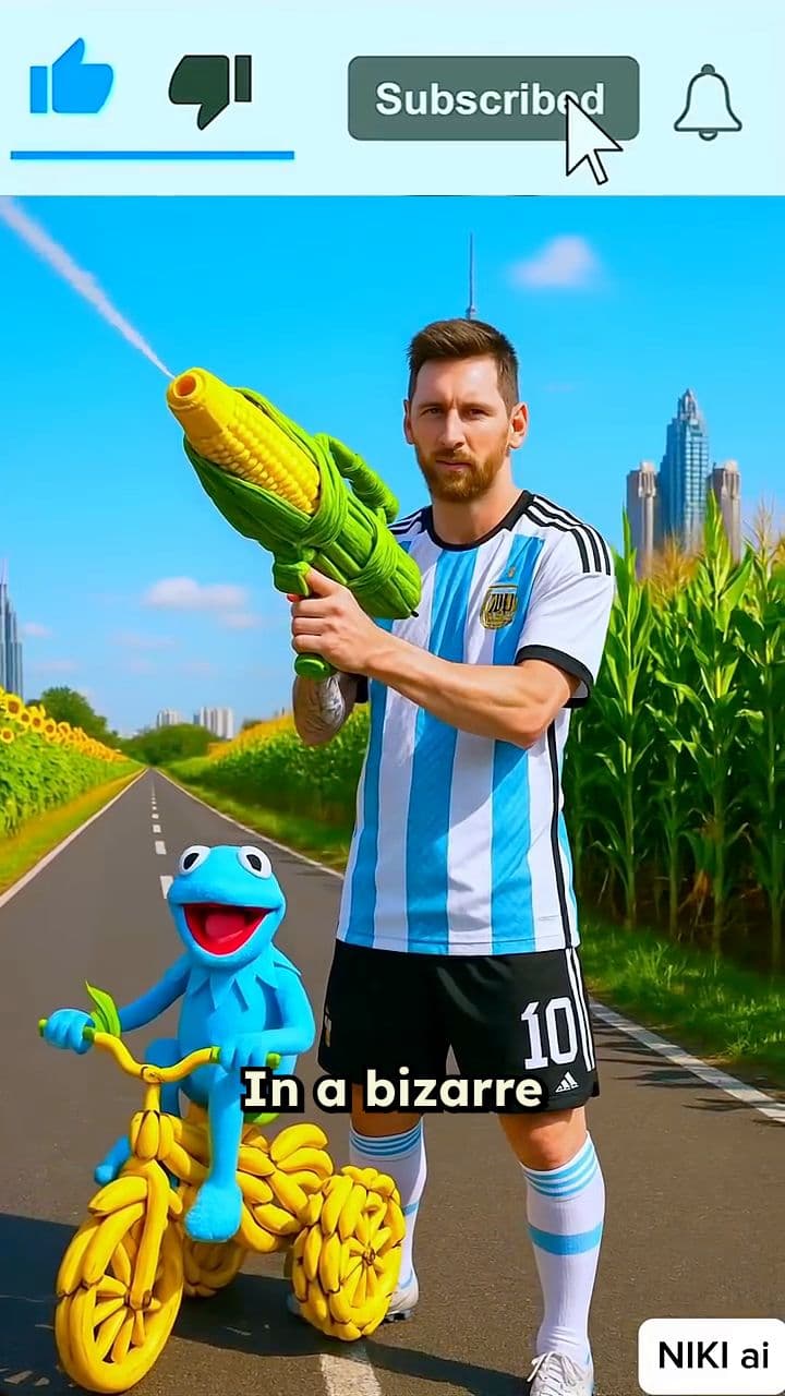 Messi Saves Ronaldo from Watermelon Monster