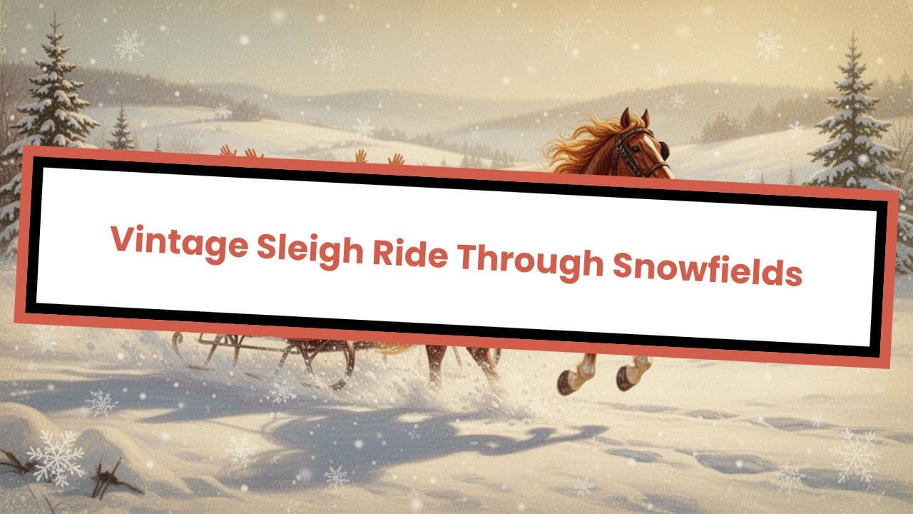 Vintage Sleigh Ride Through Snowfields