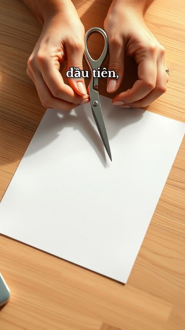 Cắt giấy sáng tạo hình chữ nhật