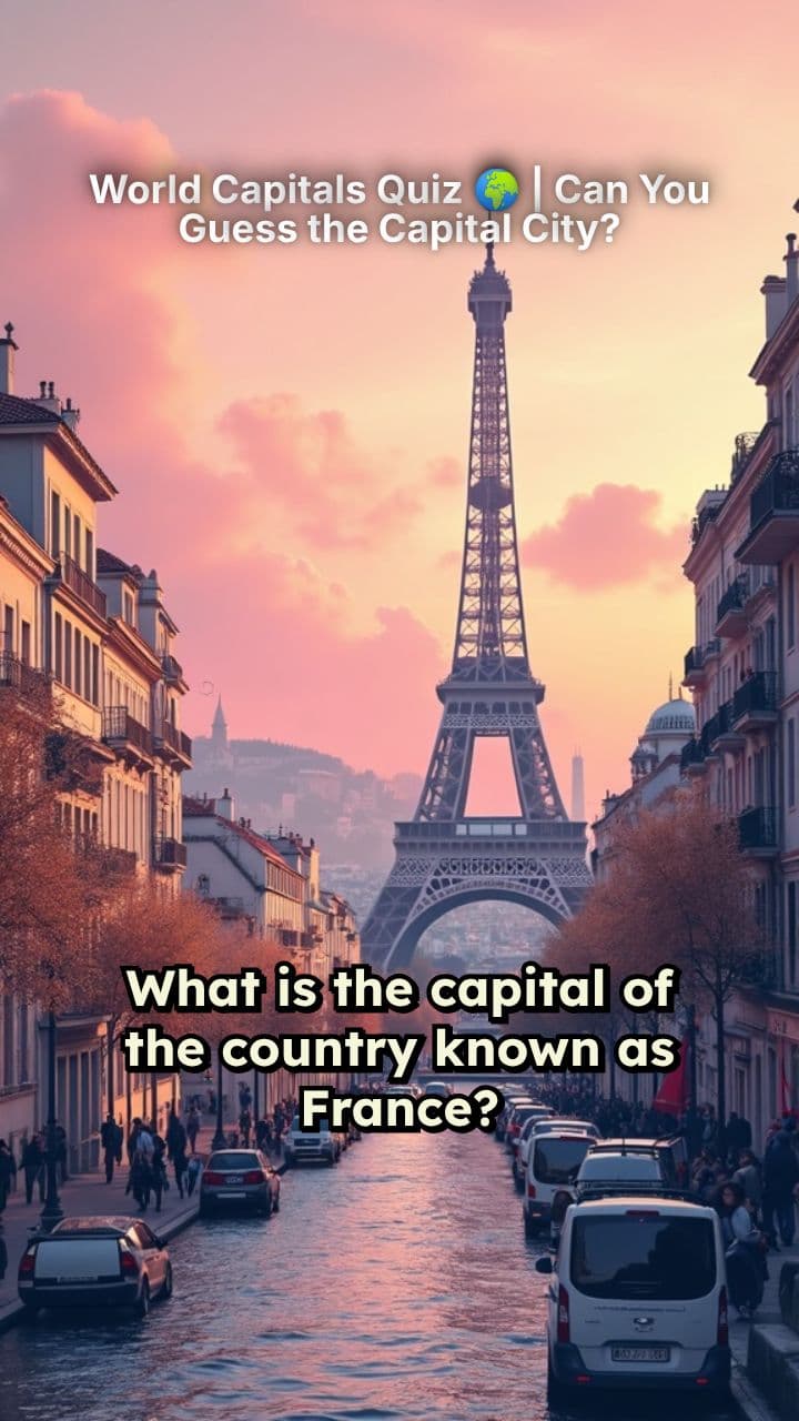 World Capitals Quiz 🌍 | Can You Guess the Capital City?