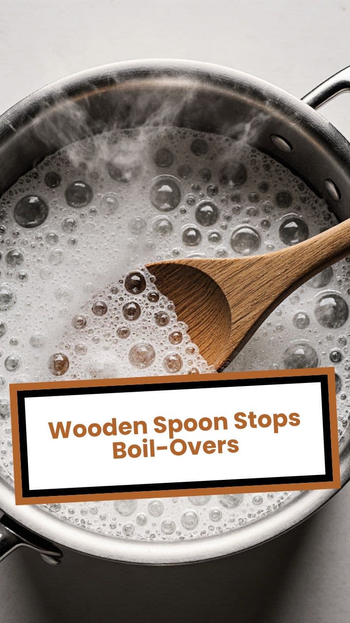 Wooden Spoon Stops Boil-Overs